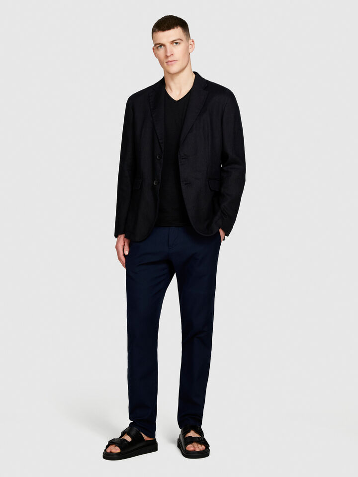 Slim fit t-shirt - men's short sleeve t-shirts - Black | Sisley image number 1